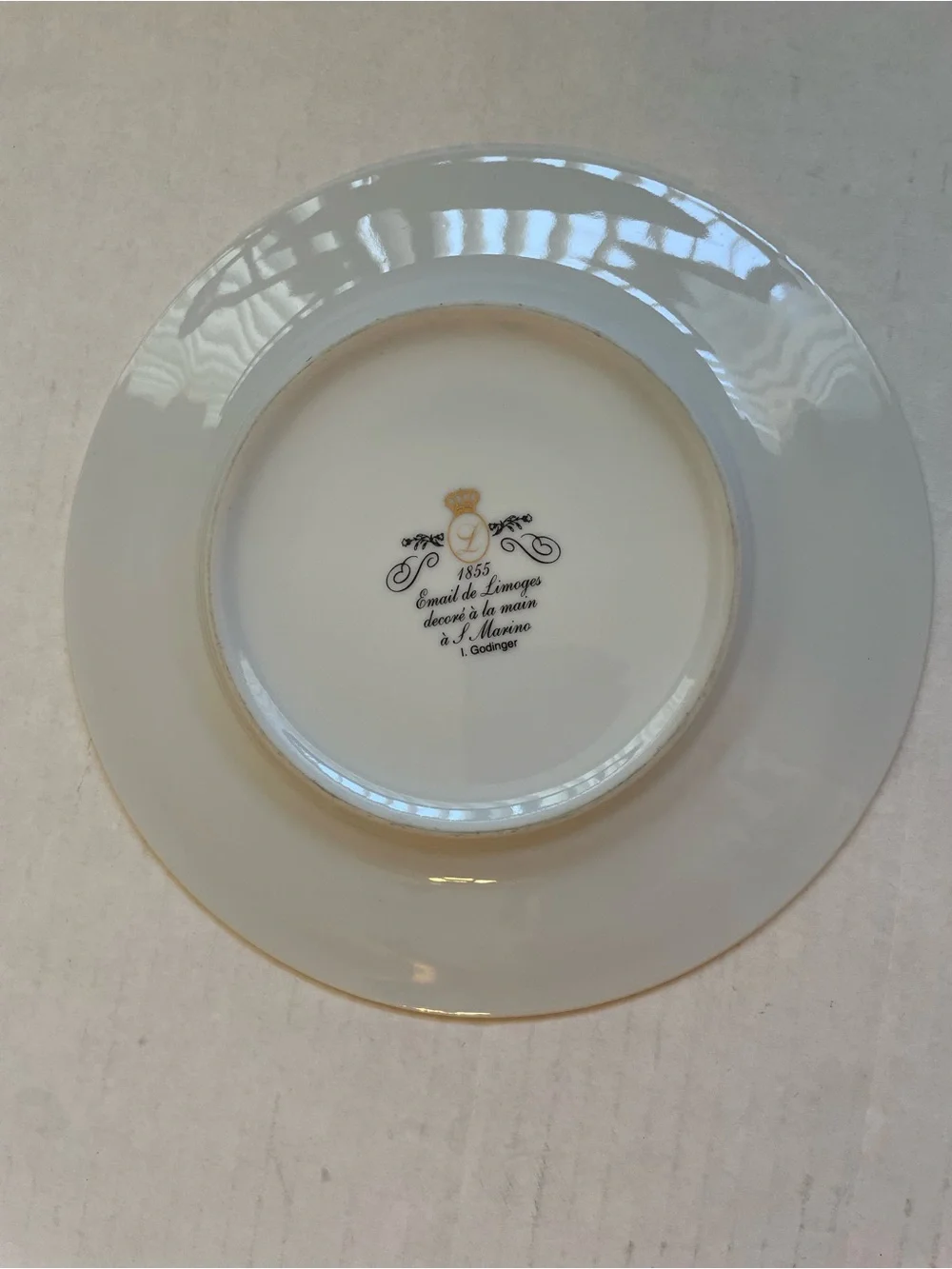 Vintage Limoges l. Godinger decorative flower plates (2)